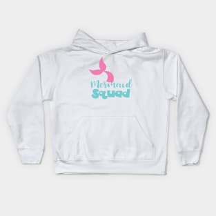 Mermaid Squad, Mermaid Tail, Mermaid Silhouette Kids Hoodie